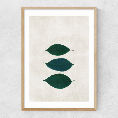 Three Of A Kind V A3 (29.7 x 42cm) Frame Natural Oak Narrow (15mm) 