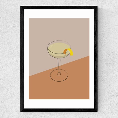 Margarita by Flower Love Child A2 (42 x 59.4cm) Frame Black Medium (22mm) 