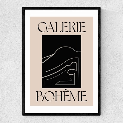 La Vie Boheme A2 (42 x 59.4cm) Frame Black Narrow (15mm) 