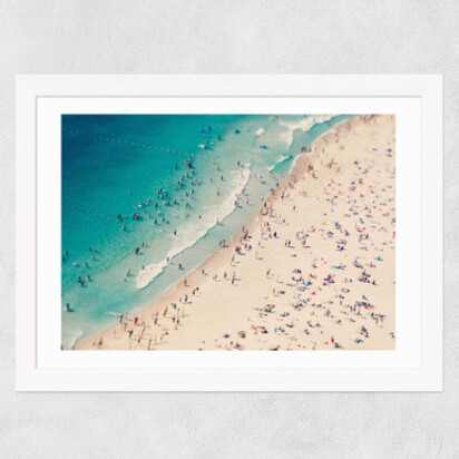 Beach Love V A3 (29.7 x 42cm) Frame Black Narrow (15mm) 