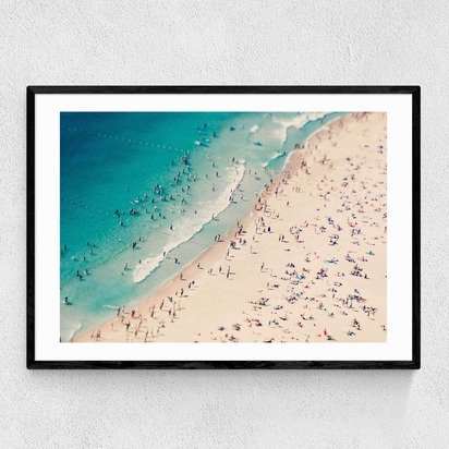 Beach Love V A3 (29.7 x 42cm) Frame Black Narrow (15mm) 