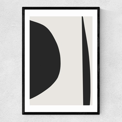 Minimal Black 1 A2 (42 x 59.4cm) Frame Black Narrow (15mm) 