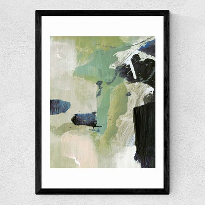 Green II A3 (29.7 x 42cm) Frame Black Medium (22mm) 