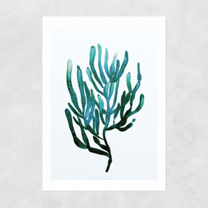 Seaweed by Dan Hobday A3 (29.7 x 42cm) Frame Natural Oak Narrow (15mm) 
