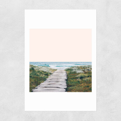 The Ocean Is Calling 50x70cm Frame Natural Oak Narrow (15mm) 