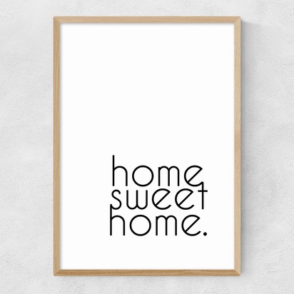 Home Sweet Home A3 (29.7 x 42cm) Frame Natural Oak Narrow (15mm) 