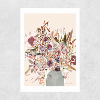 Blossoms by Dan Hobday A2 (42 x 59.4cm) Frame White Narrow (15mm) 