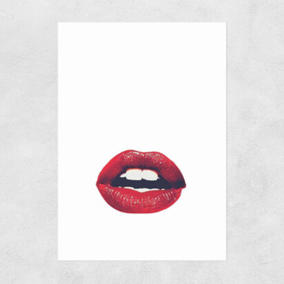 Lips A2 (42 x 59.4cm) Frame Black Narrow (15mm) 
