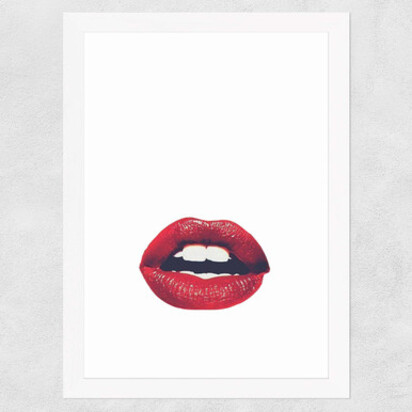 Lips A2 (42 x 59.4cm) Frame Black Narrow (15mm) 