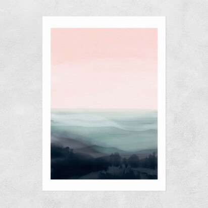 Morning by Dan Hobday A2 (42 x 59.4cm) Frame Natural Oak Narrow (15mm) 
