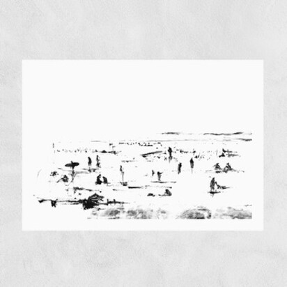 Beach People A1 (59.4 x 84.1cm) Frame Natural Oak Narrow (15mm) 