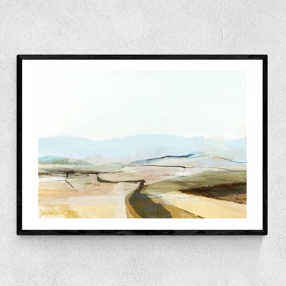 Country View A3 (29.7 x 42cm) Frame Black Narrow (15mm) 