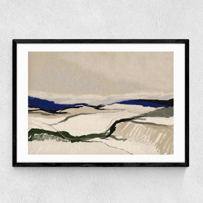 Beach Track A1 (59.4 x 84.1cm) Frame Black Narrow (15mm) 