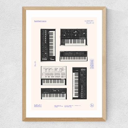 Synths A3 (29.7 x 42cm) Frame Natural Oak Medium (22mm) 