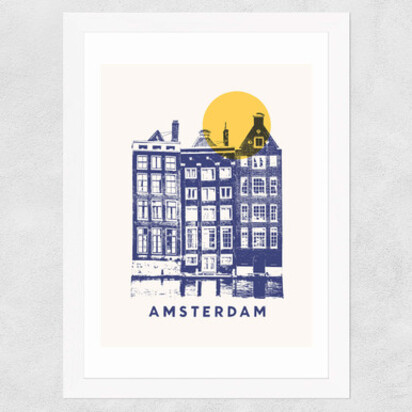 Amsterdam by Florent Bodart A3 (29.7 x 42cm) Frame Black Medium (22mm) 