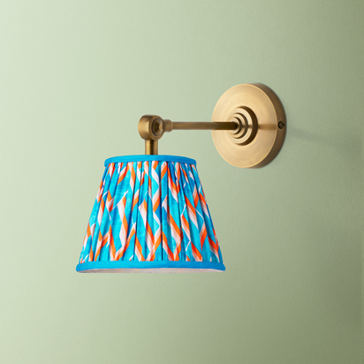 Elbow wall fitting IP44 in antique brass