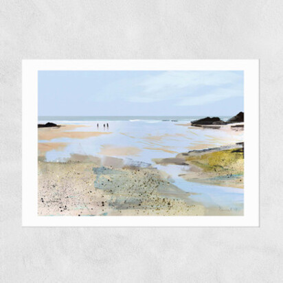 Sea View by Dan Hobday 50x70cm Frame Natural Oak Narrow (15mm) 
