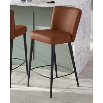 Danetti Serena Tan Faux Leather Bar Stool
