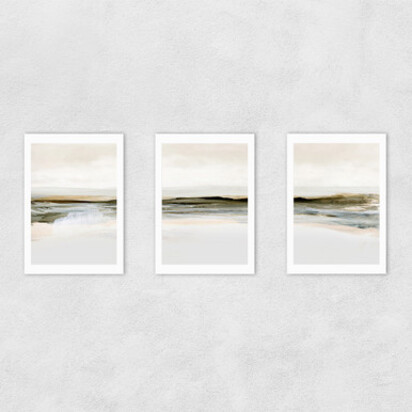 Orkney Triptych 3 x A2 (42 x 59.4cm) Frame Black Medium (22mm) 