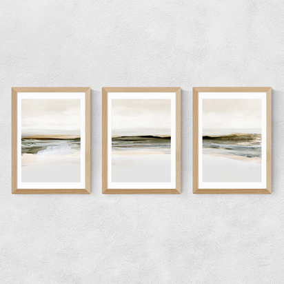 Orkney Triptych 3 x A2 (42 x 59.4cm) Frame Natural Oak Medium (22mm) 