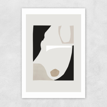 Abstract Shapes I A1 (59.4 x 84.1cm) Frame Black Wide (35mm) 