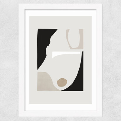 Abstract Shapes I A1 (59.4 x 84.1cm) Frame Black Wide (35mm) 