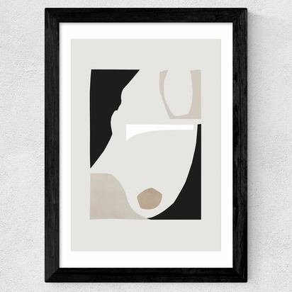 Abstract Shapes I A1 (59.4 x 84.1cm) Frame Black Wide (35mm) 