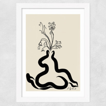 Inky Flowers A3 (29.7 x 42cm) Unframed 