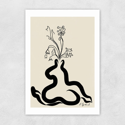 Inky Flowers A3 (29.7 x 42cm) Unframed 