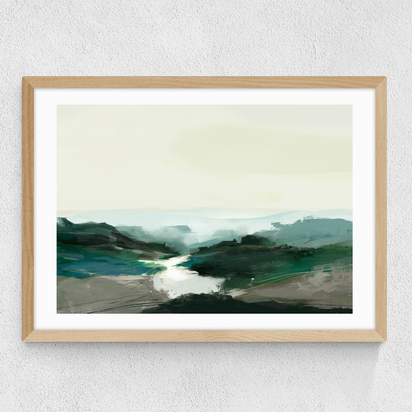 Highland View A1 (59.4 x 84.1cm) Frame Natural Oak Medium (22mm) 