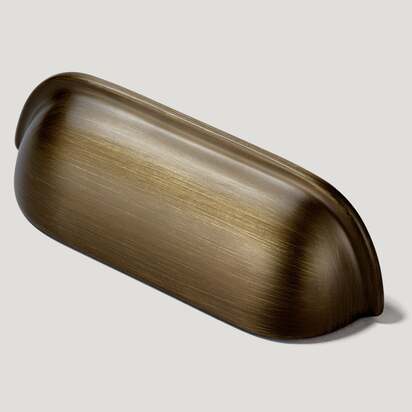 ALBANY Traditional Cup Pull - Antique Brass - 102mm (76mm CC)