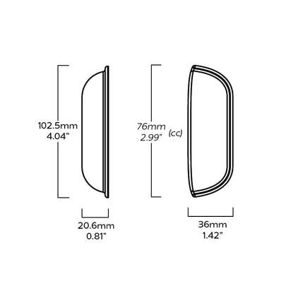ALBANY Traditional Cup Pull - Antique Brass - 102mm (76mm CC)