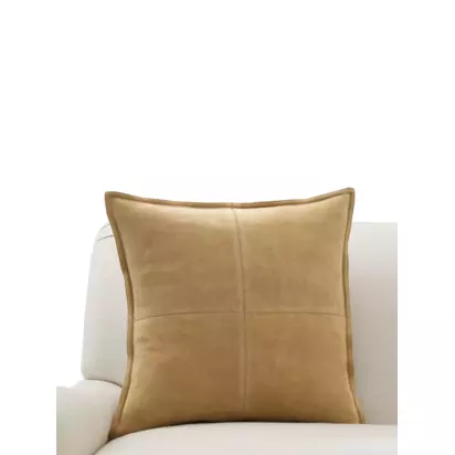 Pottery Barn Pieced Suede Cushion Cover Golden | W51 x L51cm