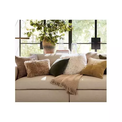 Pottery Barn Pieced Suede Cushion Cover Golden | W51 x L51cm