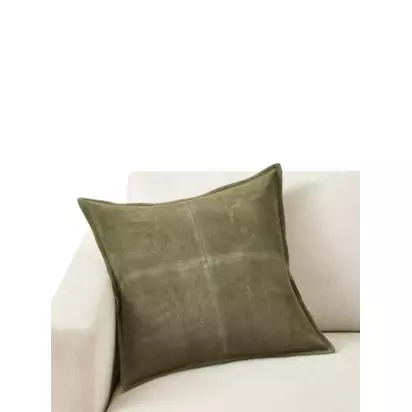 Pottery Barn Pieced Suede Cushion Cover Loden | W51 x L51cm