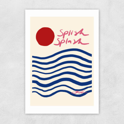 Splish Splash 50x70cm Frame Black Narrow (15mm) 