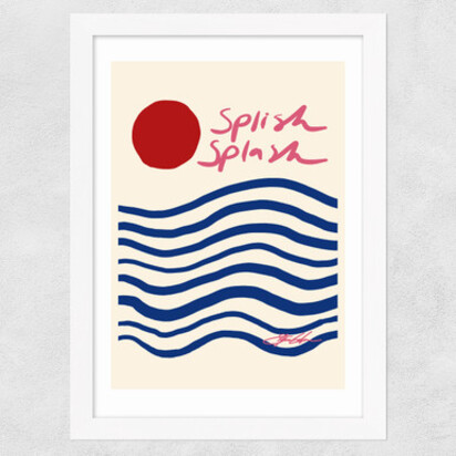 Splish Splash 50x70cm Frame Black Narrow (15mm) 