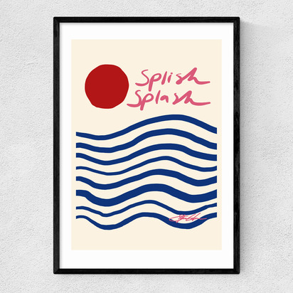 Splish Splash 50x70cm Frame Black Narrow (15mm) 