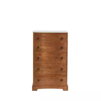 Pottery Barn Scarlett Tallboy Chest, Brogan Brown Brogan Brown | H132 x W81 x D51cm