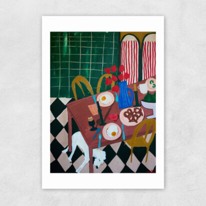 Kitchen Stories A2 (42 x 59.4cm) Frame Black Narrow (15mm) 