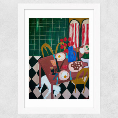 Kitchen Stories A2 (42 x 59.4cm) Frame Black Narrow (15mm) 