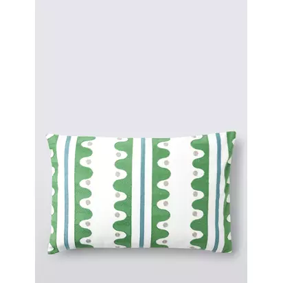Scion Oakham Embroidery Cushion Forest Green | 40 x 60cm