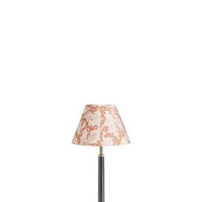 20cm empire shade in brick dust Wallflower printed cotton by Morris & Co.