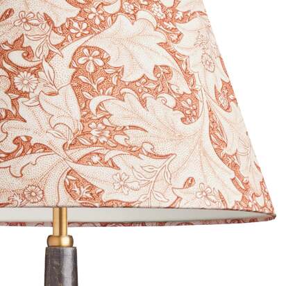20cm empire shade in brick dust Wallflower printed cotton by Morris & Co.