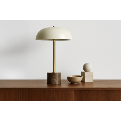Table Lamp 05, Brown Marble
