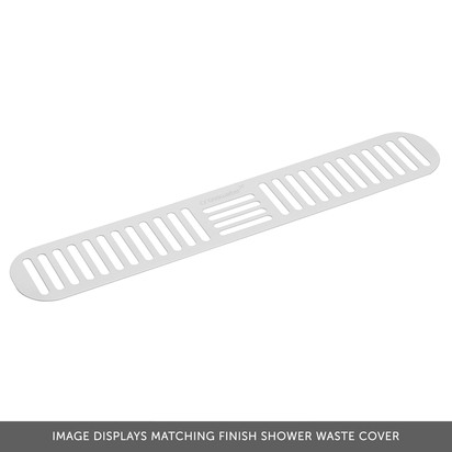 Crosswater Vito 25mm Dolomite Stone Resin Gloss White Rectangular Shower Tray with Linear Waste - 800 x 1200mm