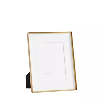 Pottery Barn Stowe Metal Photo Frame & Mount, Brass Brass | H26 x W21 x D2cm