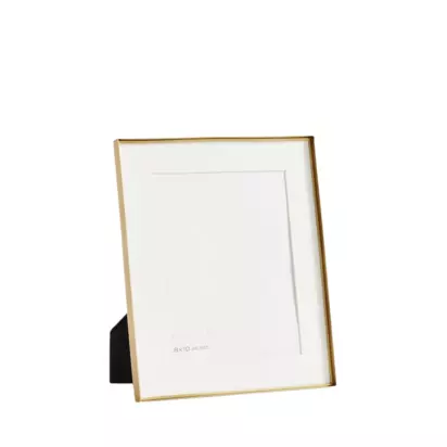 Pottery Barn Stowe Metal Photo Frame & Mount, Brass Brass | H34 x W29 x D2cm