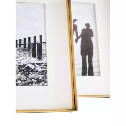 Pottery Barn Stowe Metal Photo Frame & Mount, Brass Brass | H34 x W29 x D2cm