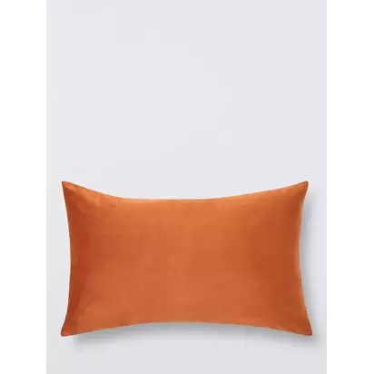 John Lewis ANYDAY Rectangular Velvet Cushion Auburn | 35 x 55cm